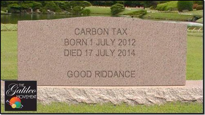 carbon tax good riddance