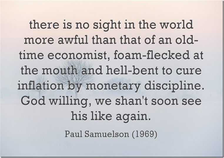 Paul Samuelson on inflation targeting