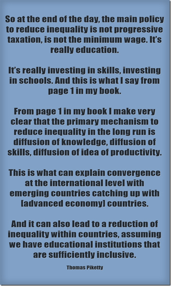 Thomas Piketty on solutions to inequality