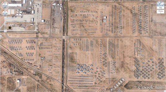 airplane boneyard tucson arizona google earth