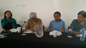 l-r Sandhya Sharma, Pragna Patel, Amal Farah and Gita Sahgal