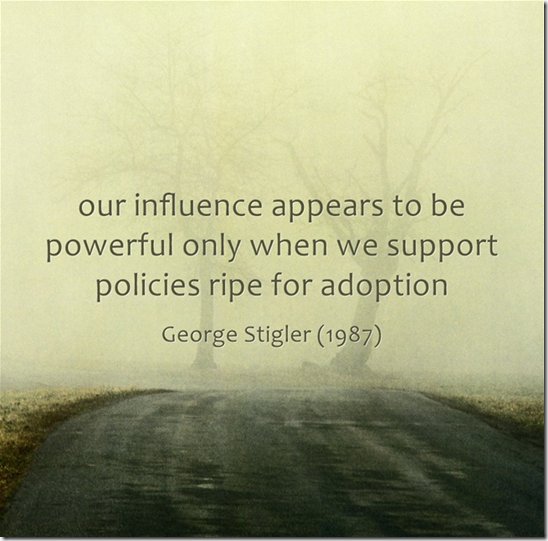 George Stigler influence economists adoption