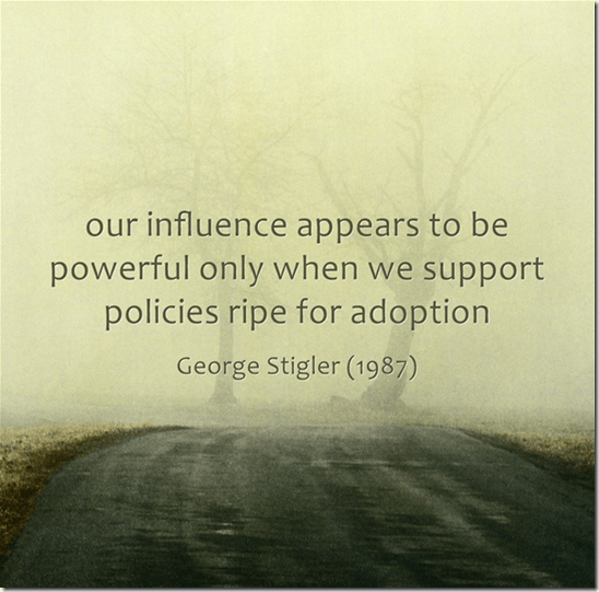 George Stigler influence economists adoption