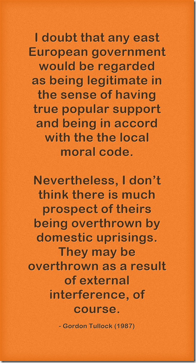 Gordon Tullock fall of the Berlin wall