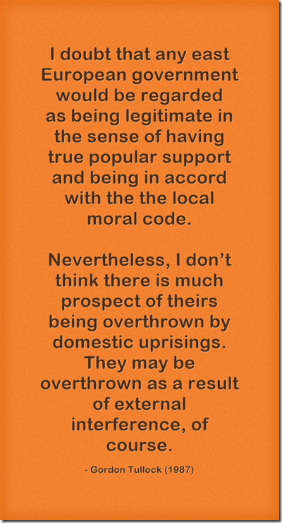 Gordon Tullock fall of the Berlin wall