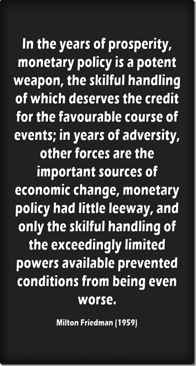 Milton Friedman reading fed annual reports