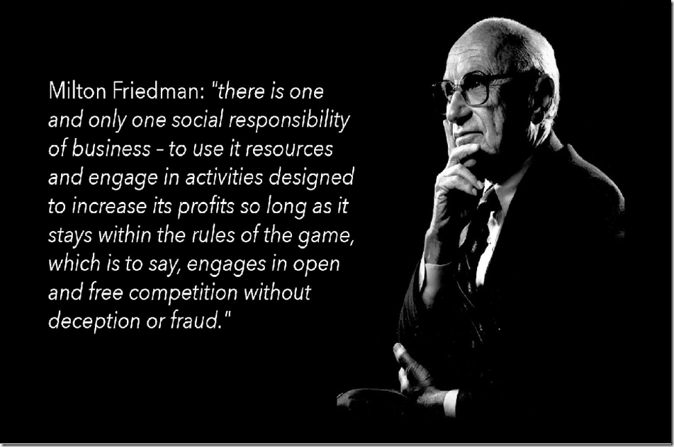 Milton Friedman, social responsibility of business