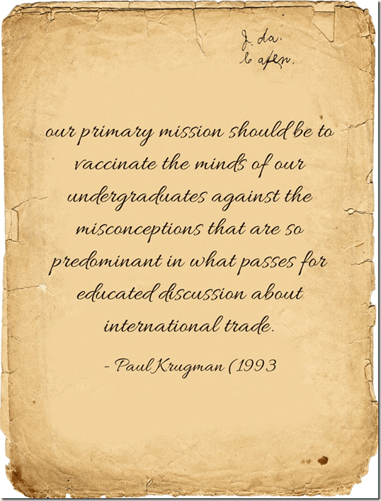 Paul Krugman vaccinating mines from fallacies