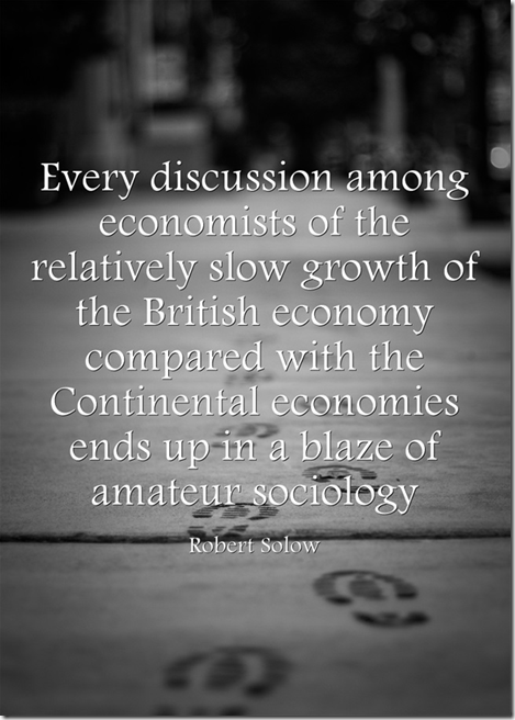 Robert Solow amateur psychology