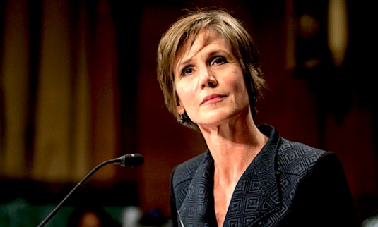 Sally Yates, during her confirmation hearing before the Senate Judiciary Committee to be Deputy Attorney General at the U.S. Department of Justice. March 24, 2015. Photo by Diego M. Radzinschi/THE NATIONAL LAW JOURNAL.