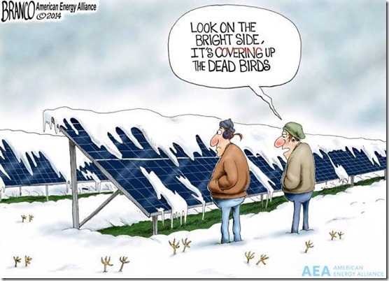 snow on solar panels