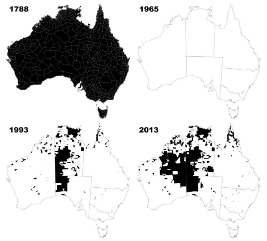 A snapshot of Indigenous held land in Australia 1788–2013