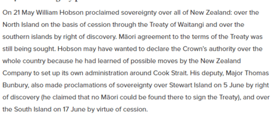 1840 proclamation of sovereignty over New Zealand