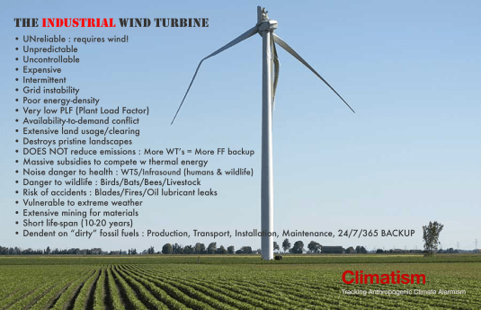 INDUSTRIAL WIND TURBINES - THE FLAWS - CLIMATISM
