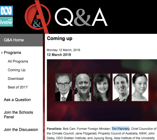 Q&amp;A - Flannery 12 March 2018