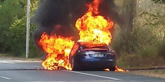 tesla fire