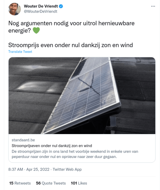 Tweet WouterDeVriendt 2022-04-25 Tweet WouterDeVriendt 2022-04-25